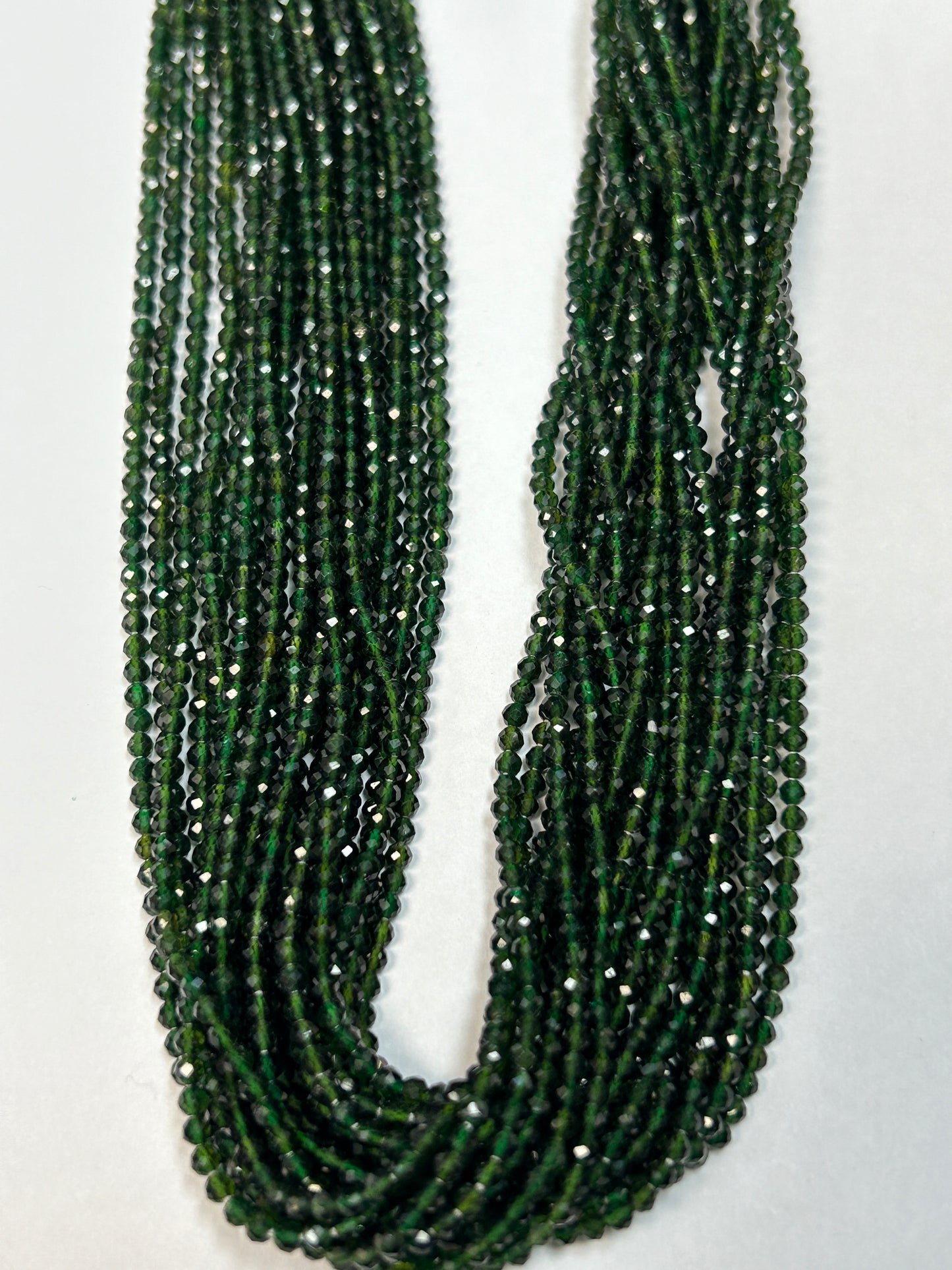 Tourmaline, Green Tourmaline Round Faceted 2-3mm
