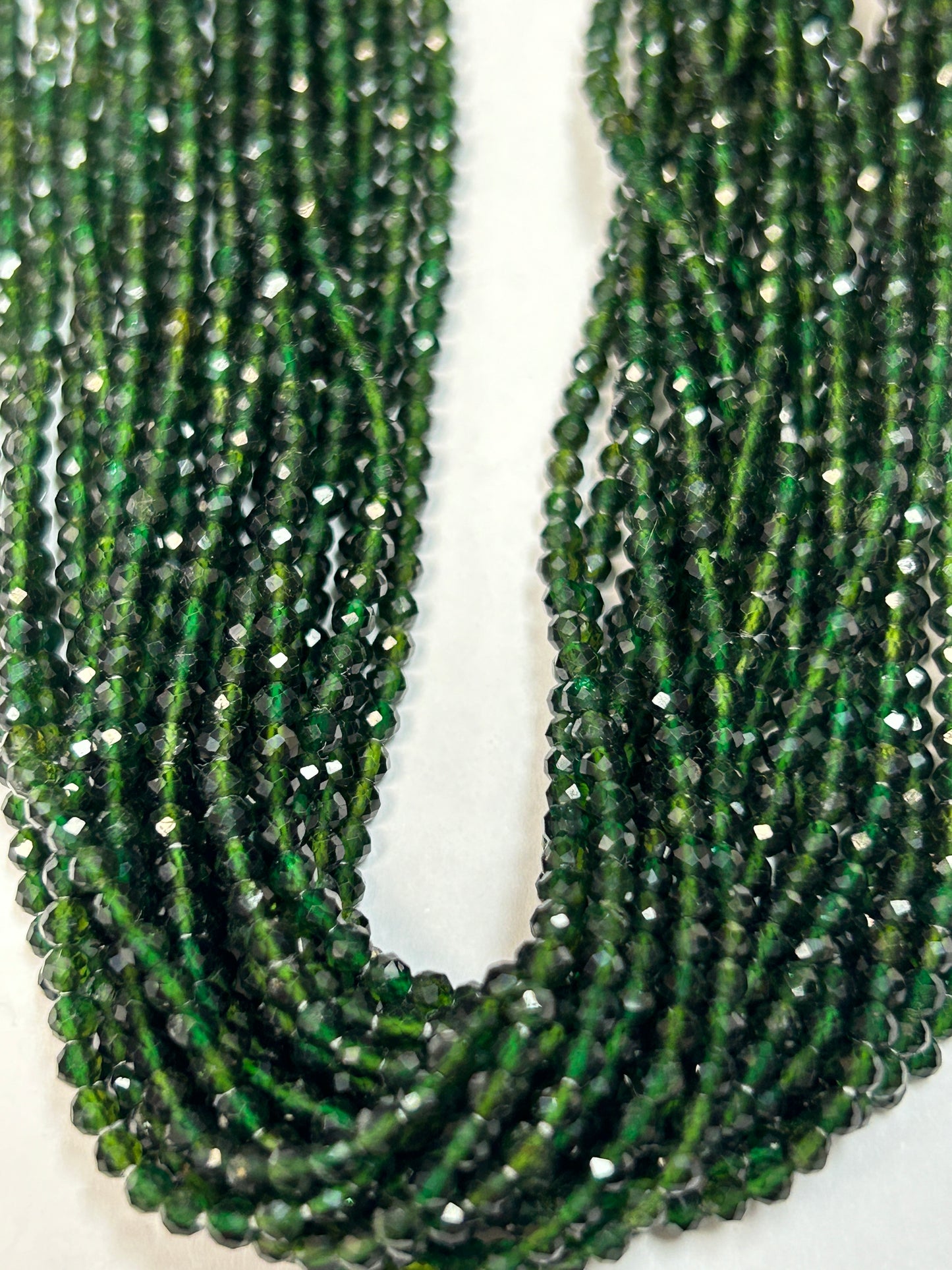Green Tourmaline Round Faceted 2-3mm