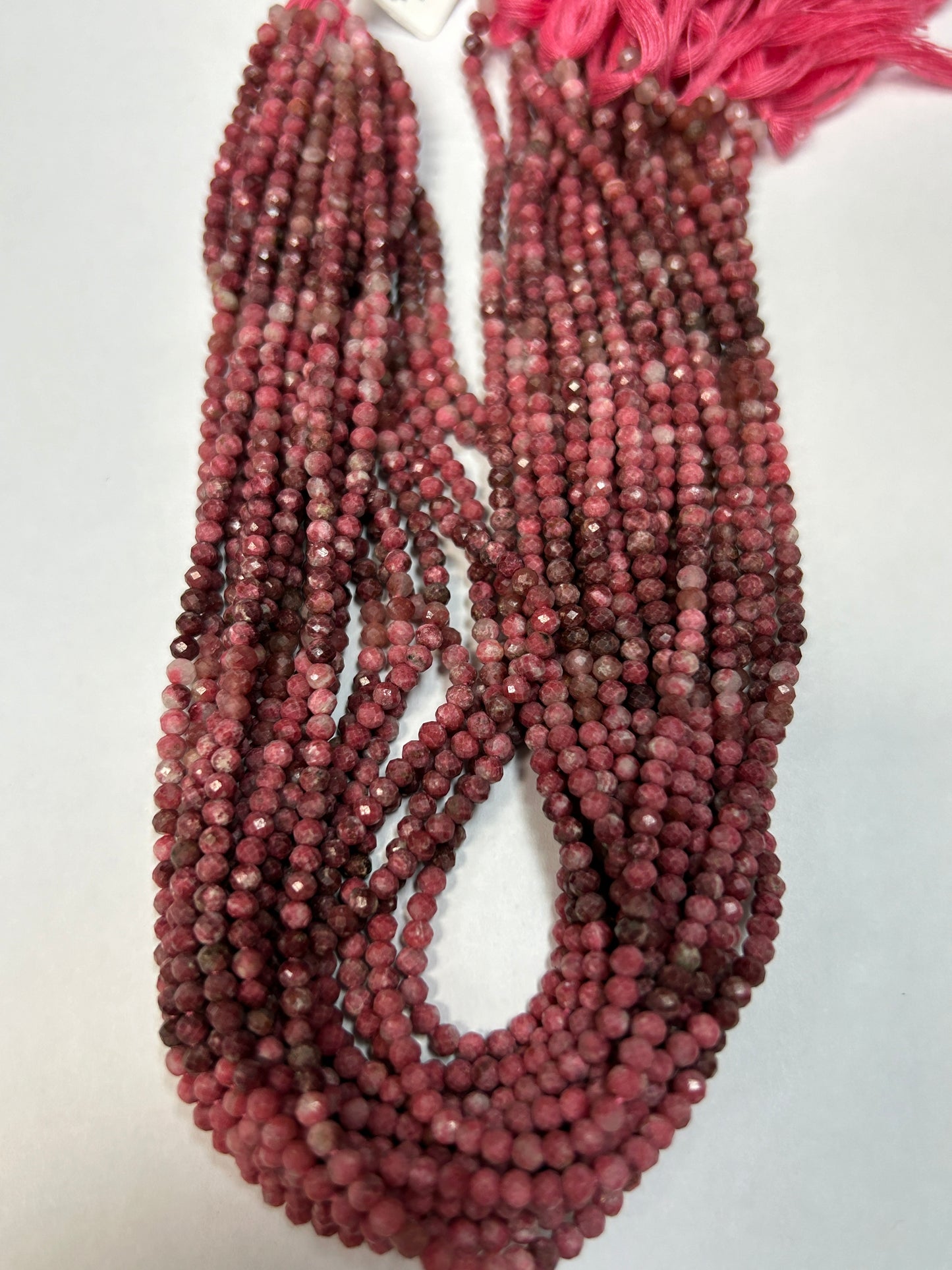 Thulite Round Faceted 3mm