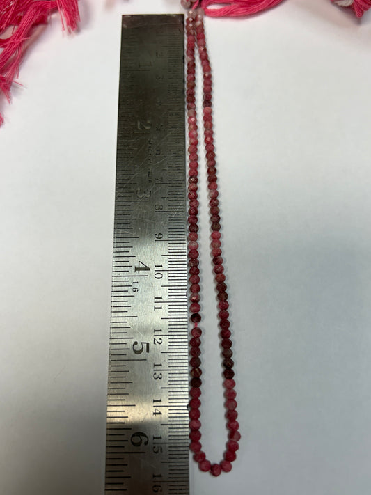 Thulite Round Faceted 3mm
