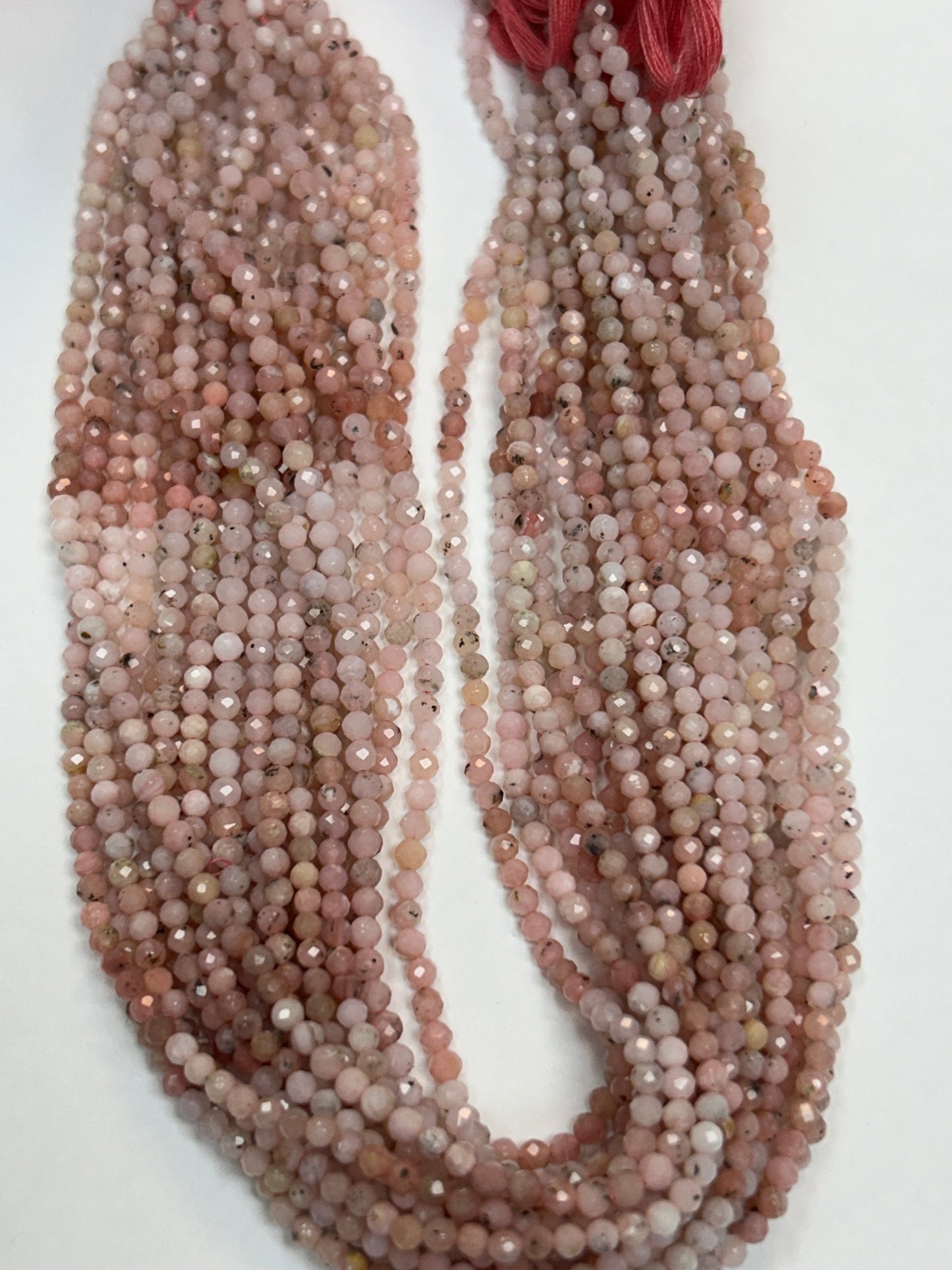 Opal, Pink Opal Round Faceted 3-4mm