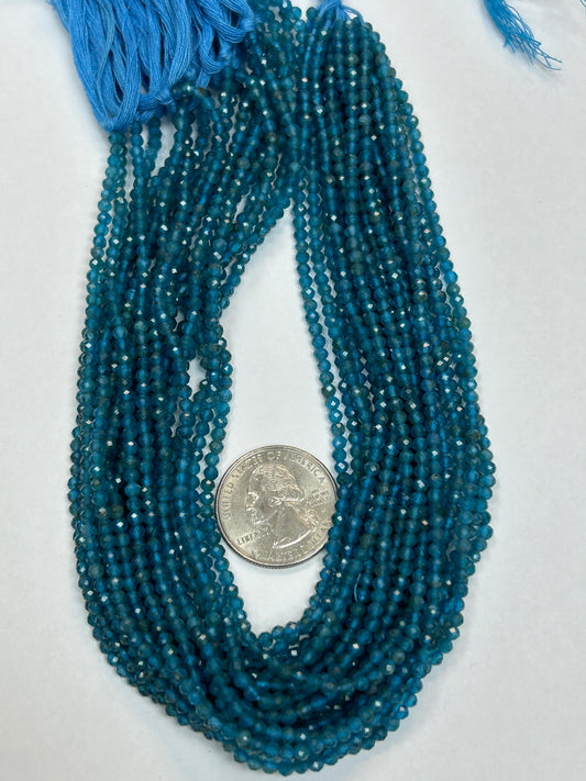 Apatite Neon Round Faceted 3-4mm