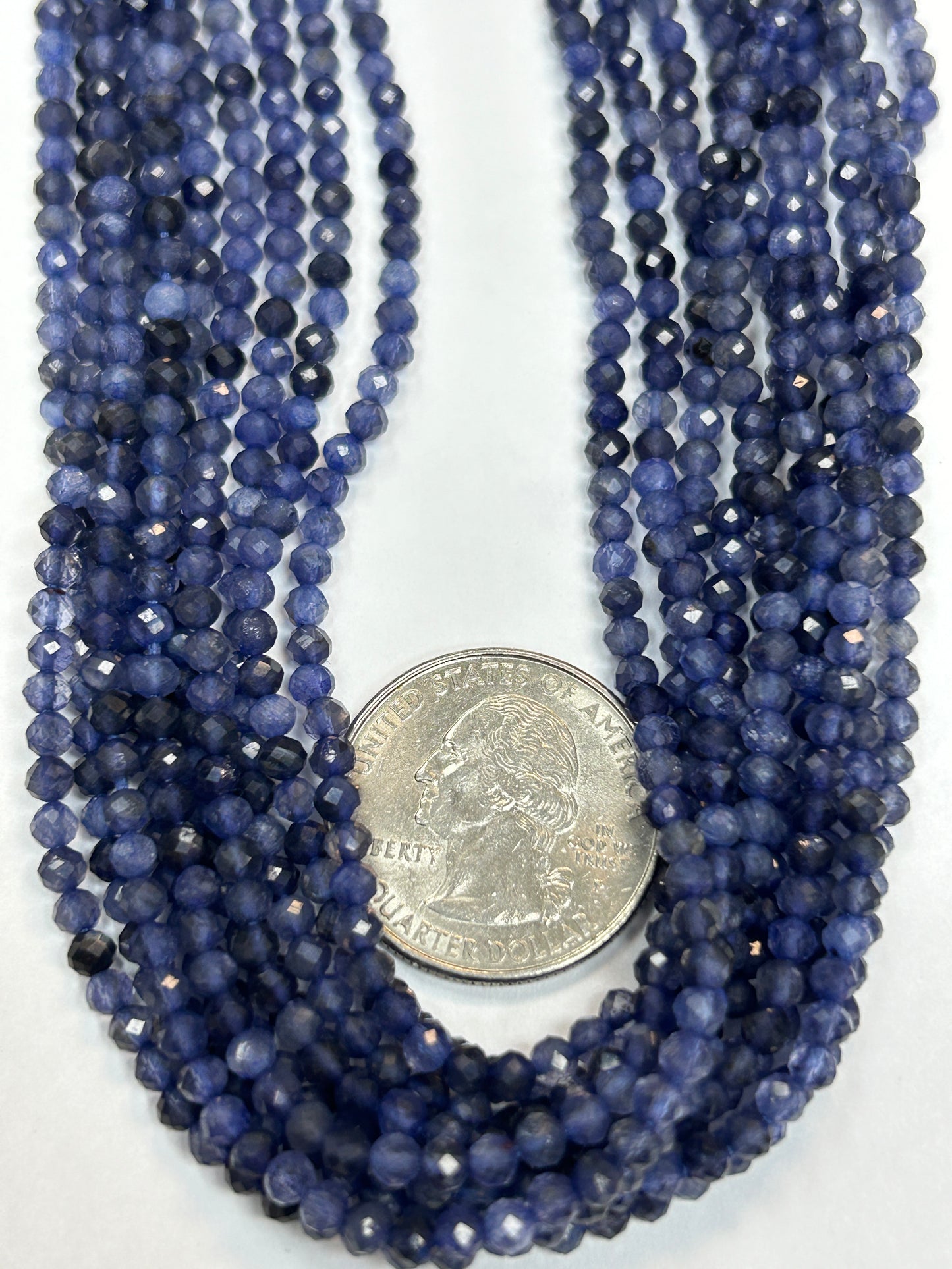Iolite Natural Faceted Round 3-4mm