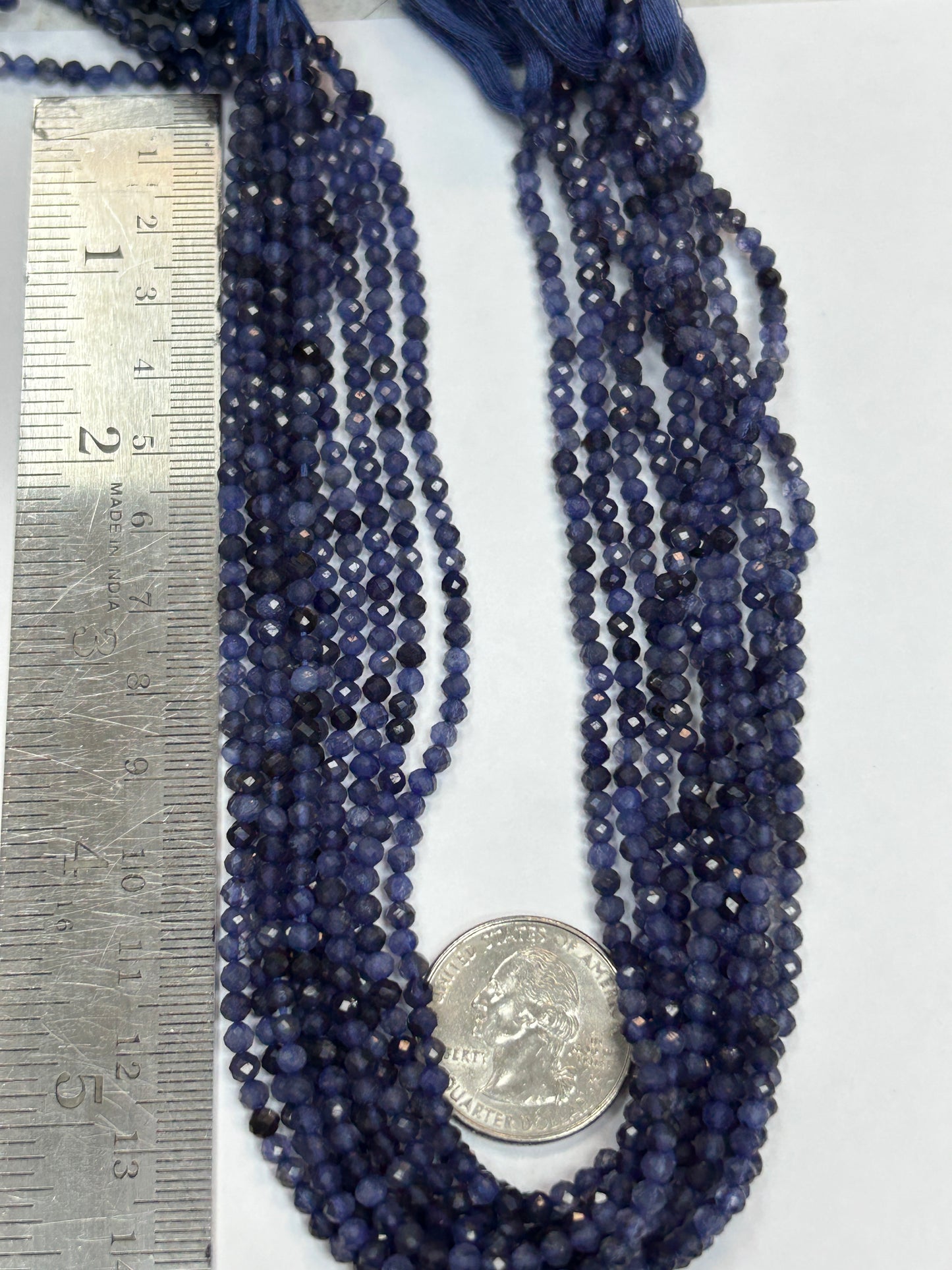Iolite Natural Faceted Round 3-4mm