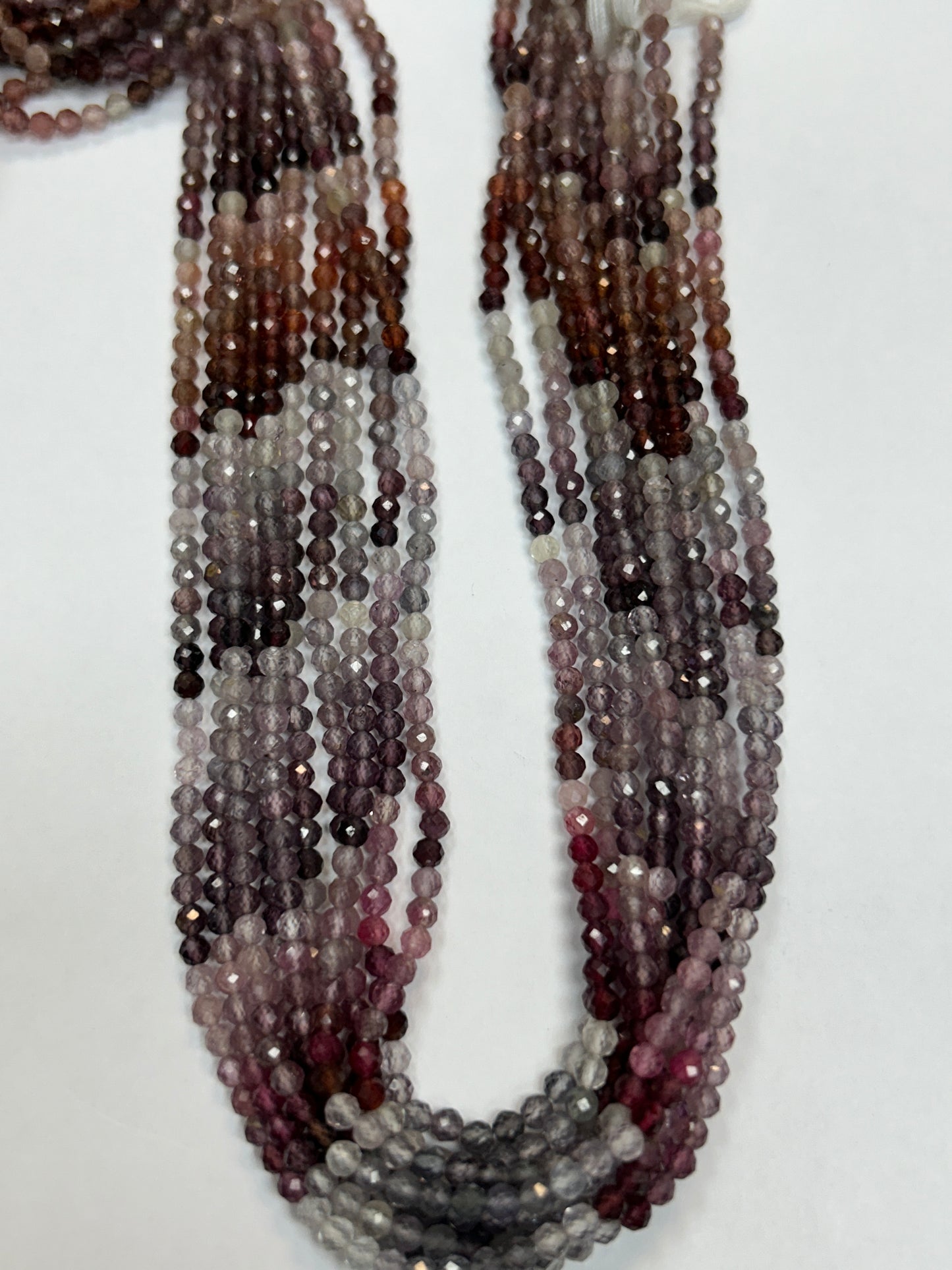 Spinel, Multi Spinel Round Faceted 3-4mm