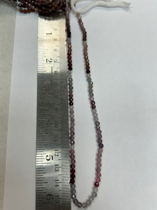 Spinel, Multi Spinel Round Faceted 3-4mm