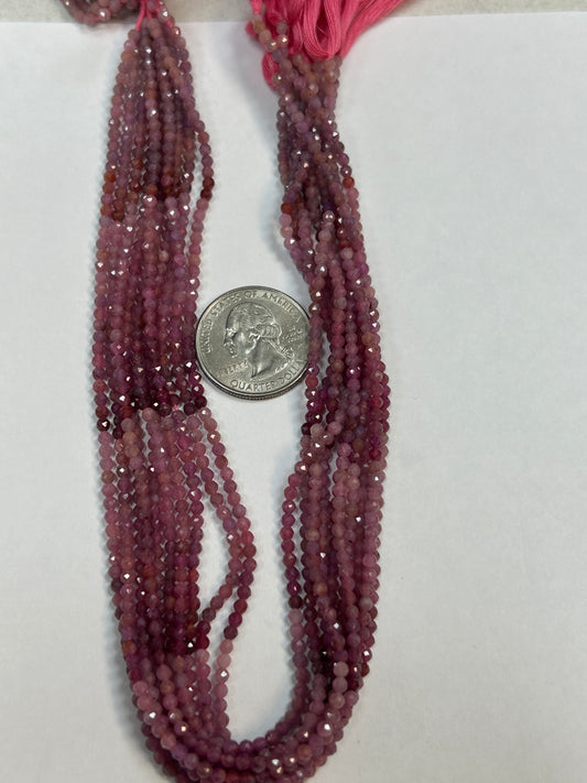 Sapphire, Pink Sapphire Natural Faceted Round 3-4mm