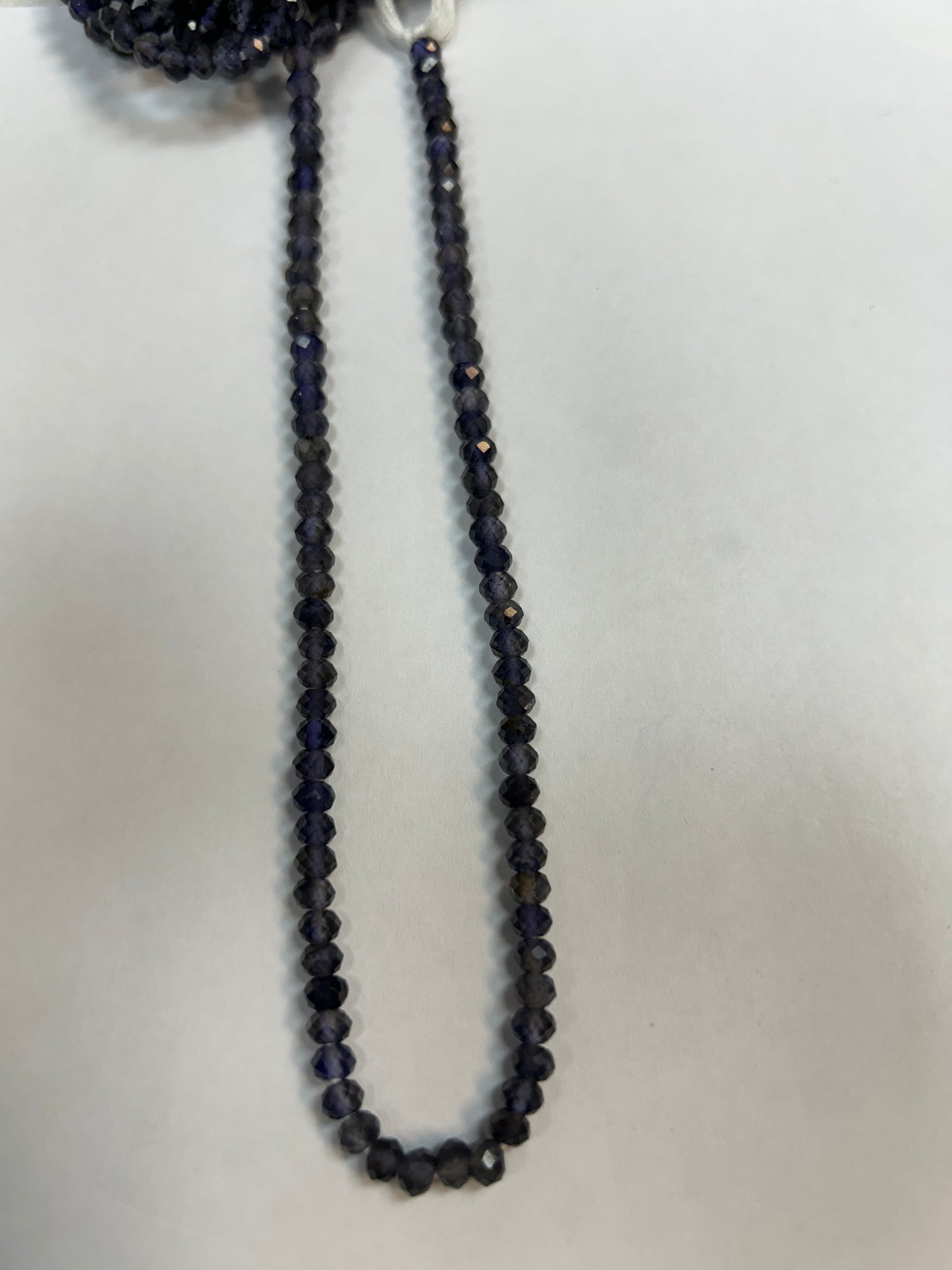 Iolite Natural Faceted Roundelle 3-4mm