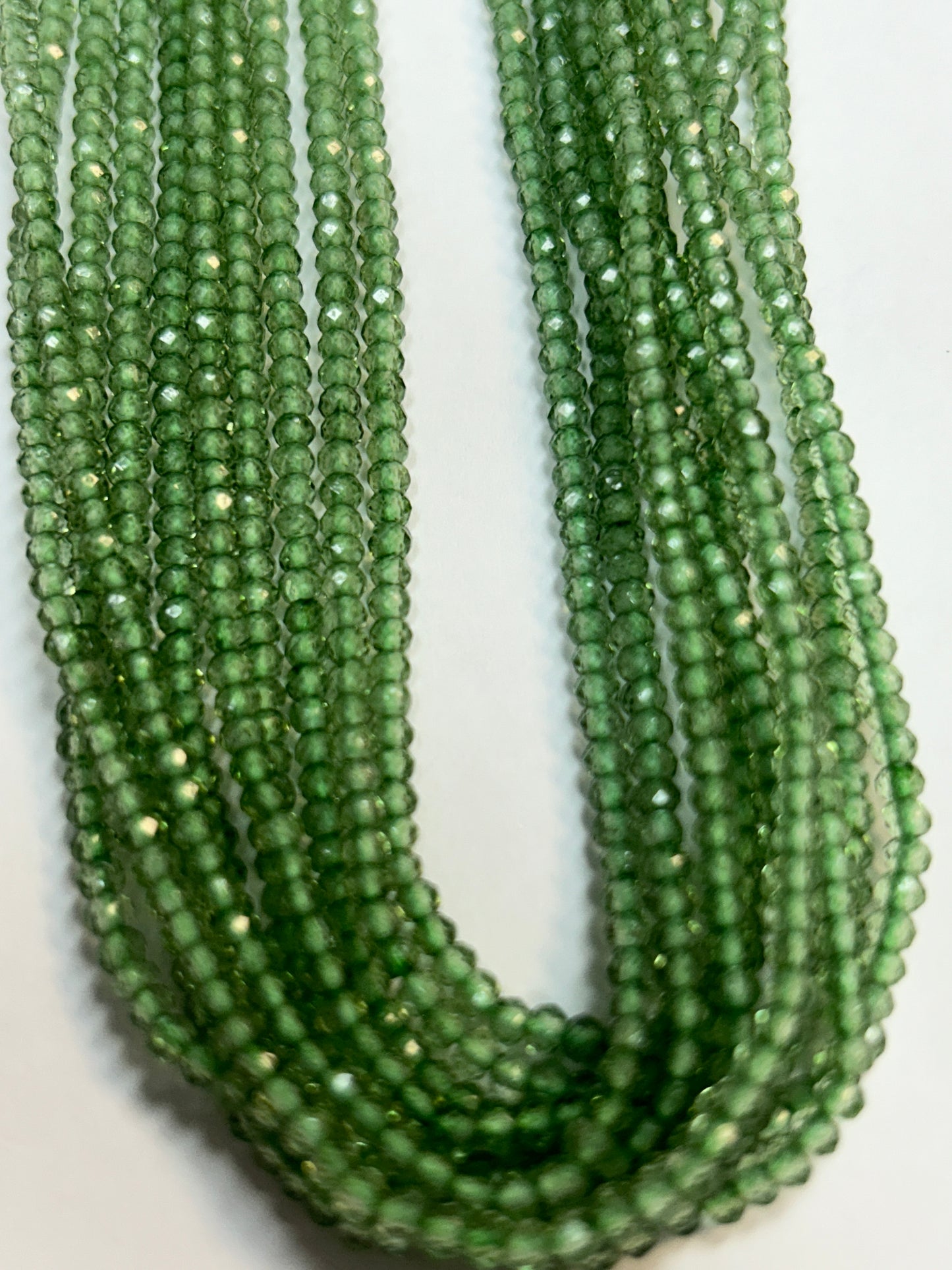 Green Amethyst Faceted Round 3mm