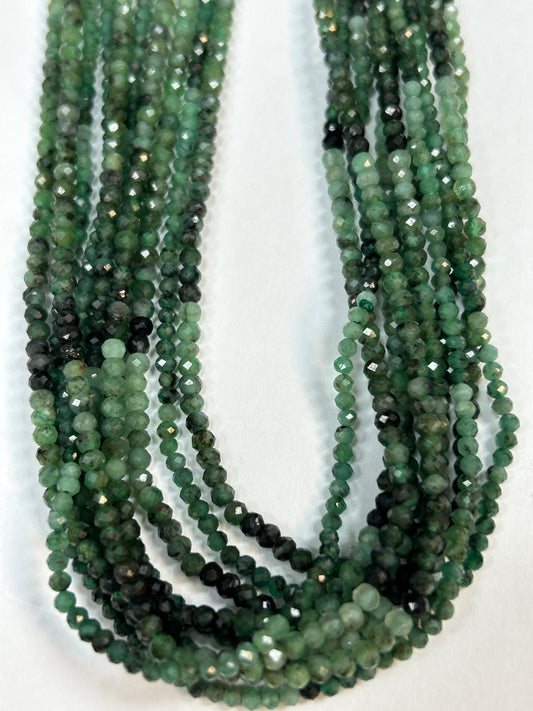 Emerald Natural Faceted Round 3mm