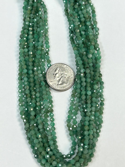 Emerald Natural Faceted Roundelle