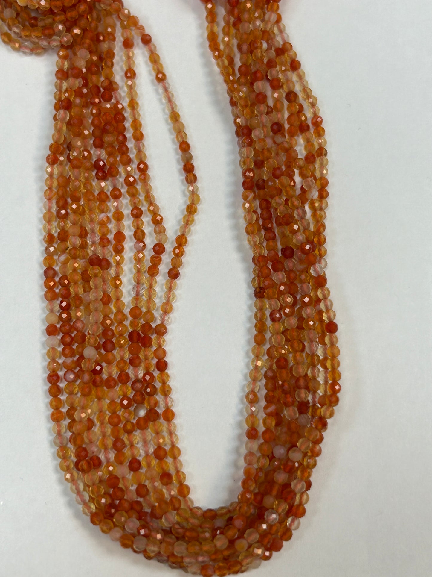 Carnelian Round Faceted 3-4mm