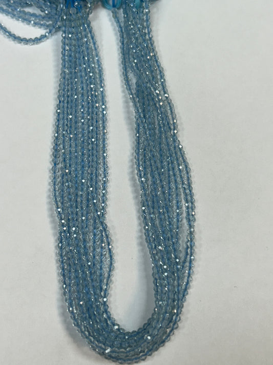 Topaz Blue Faceted Round 3mm