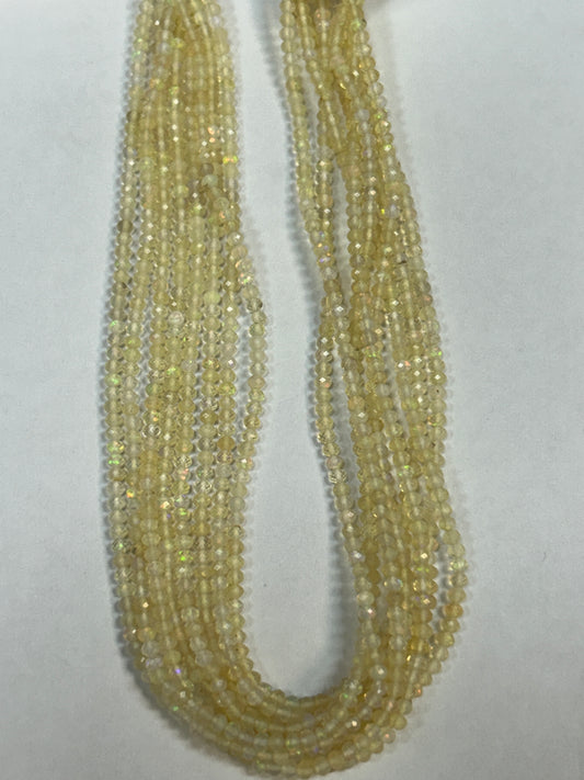 Opal, Ethiopian Opal Faceted Round 3-4mm