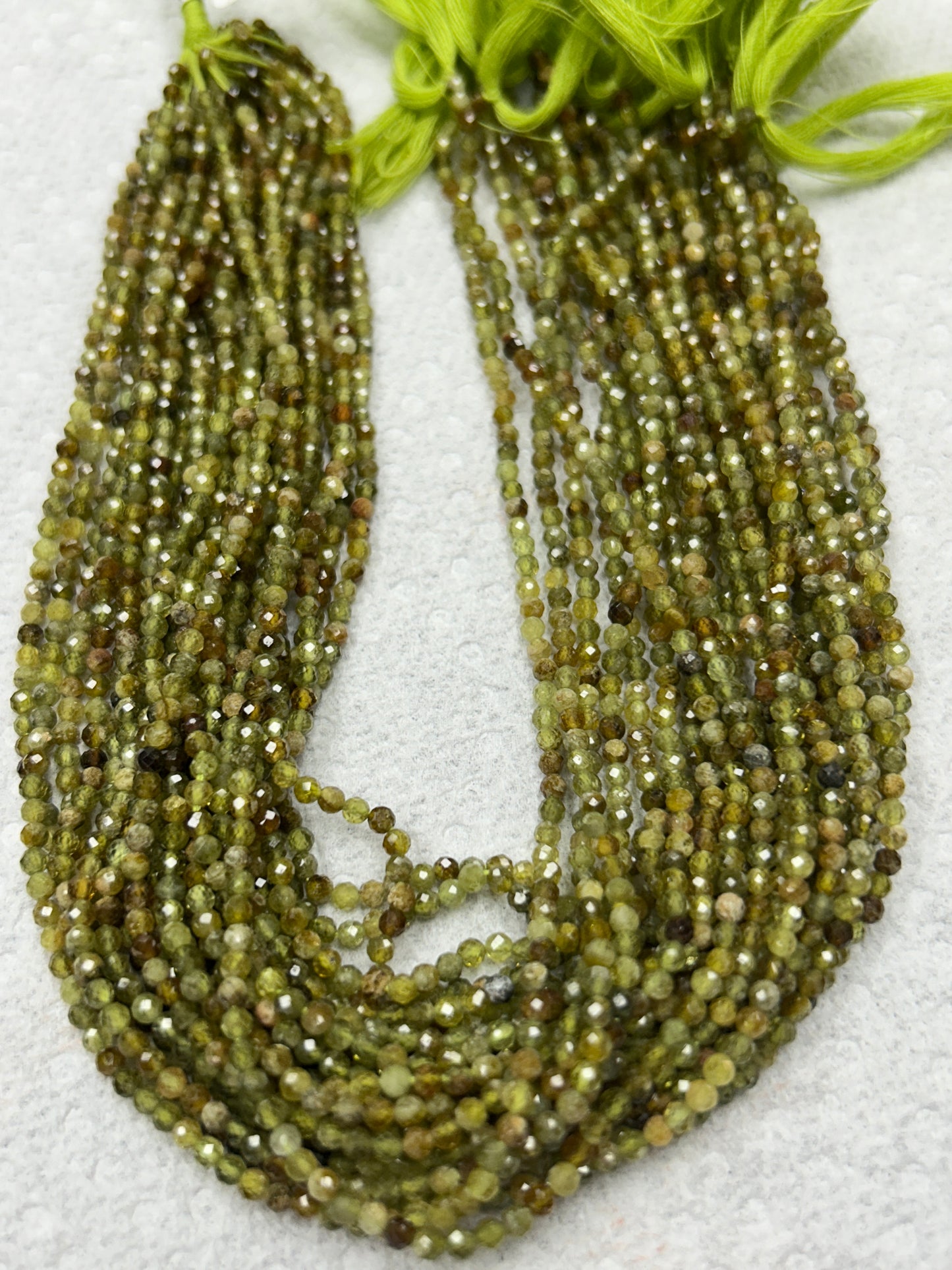 Garnet, Grossular Garnet Multi Faceted Round 3mm