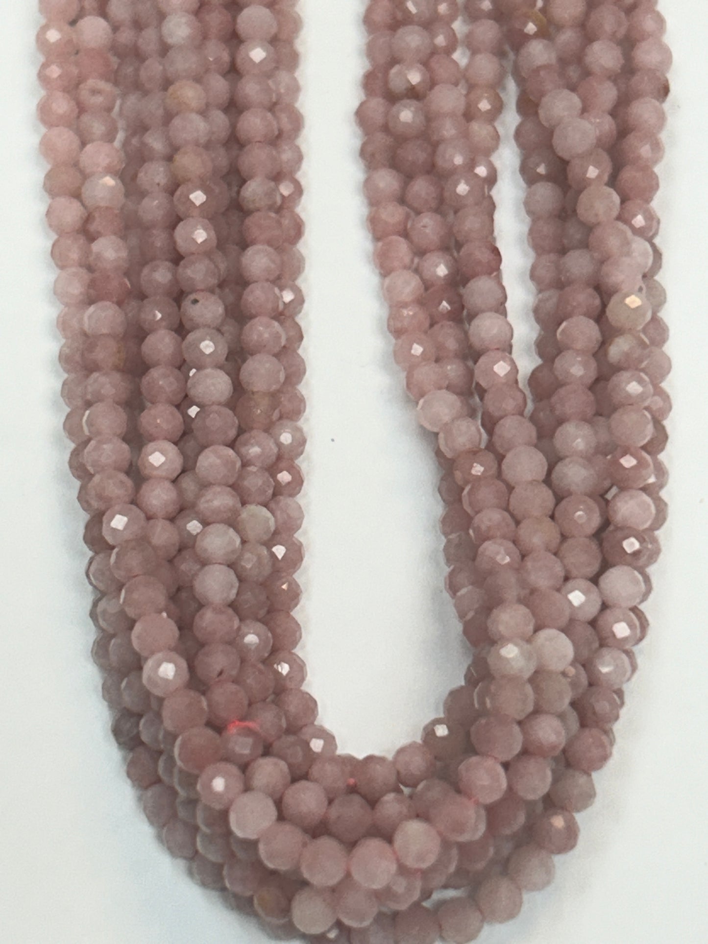 Pink Opal Round Faceted 3-4mm