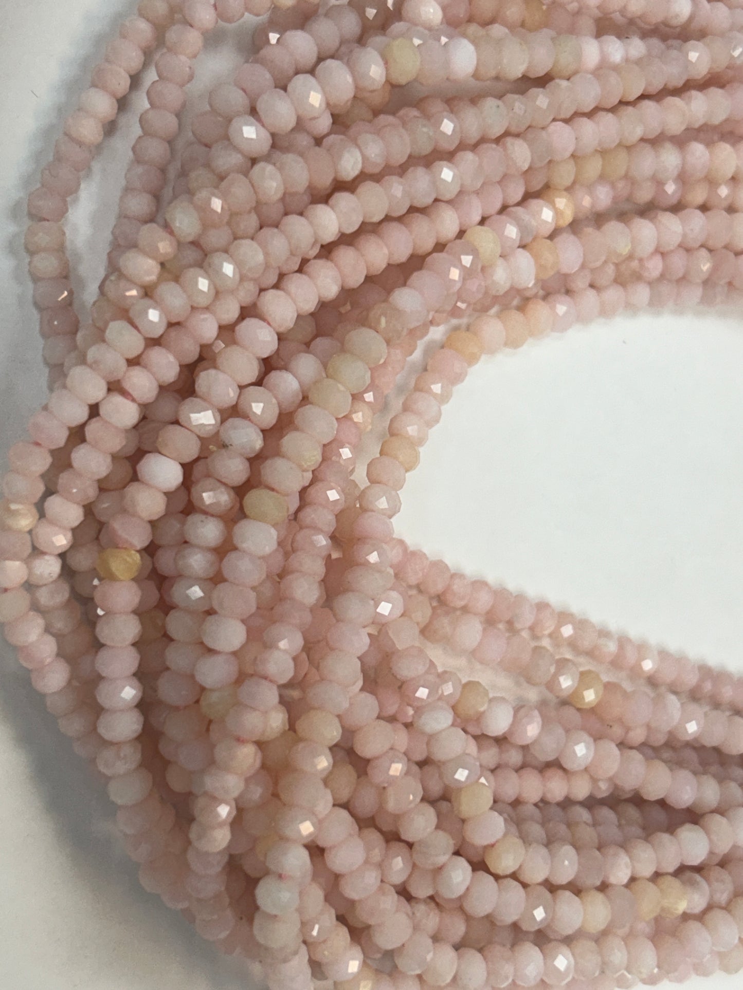 Pink Opal Round Faceted 3-4mm