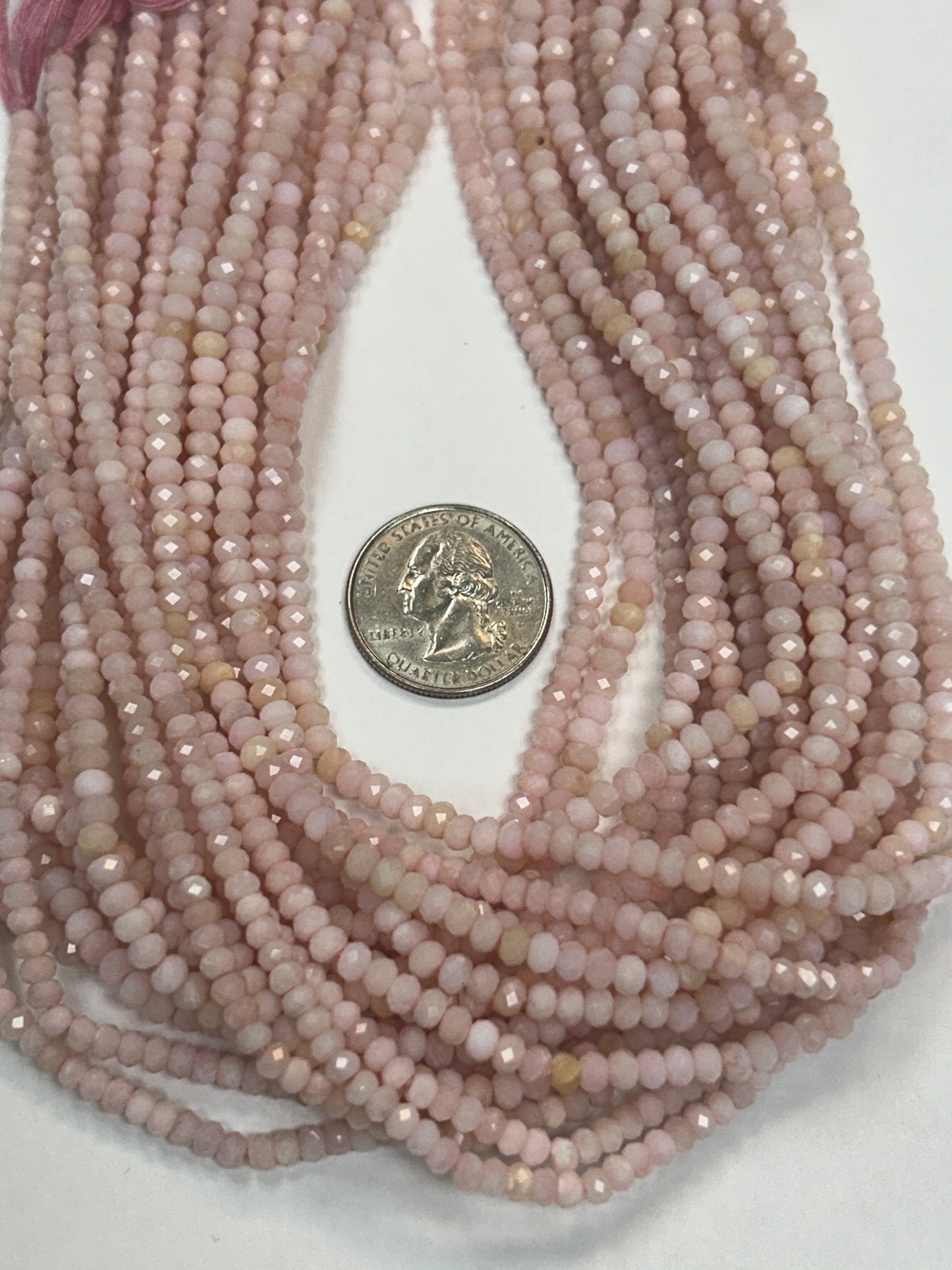 Pink Opal Round Faceted 3-4mm