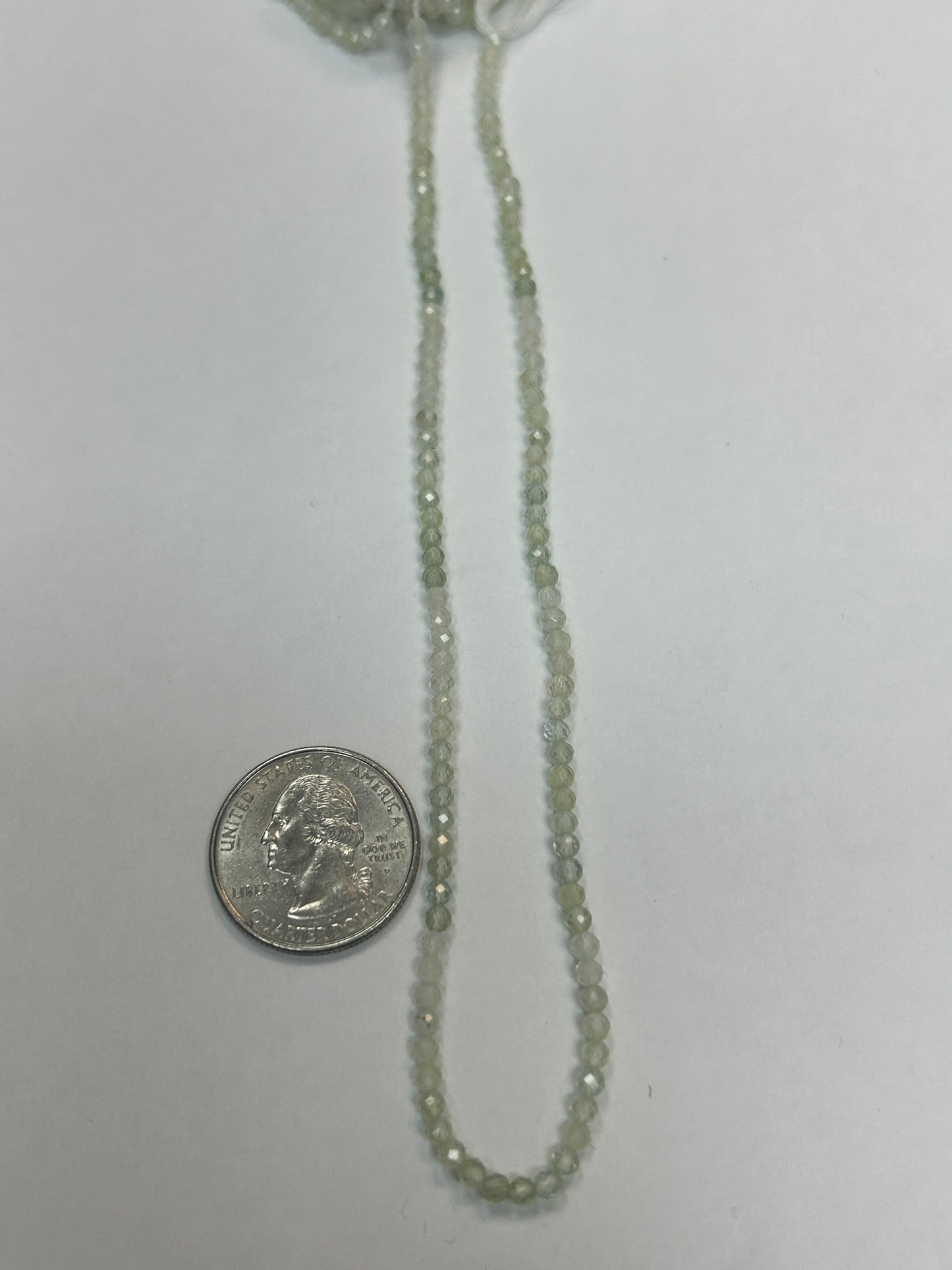 Prehnite Beads Faceted Round 3-4MM
