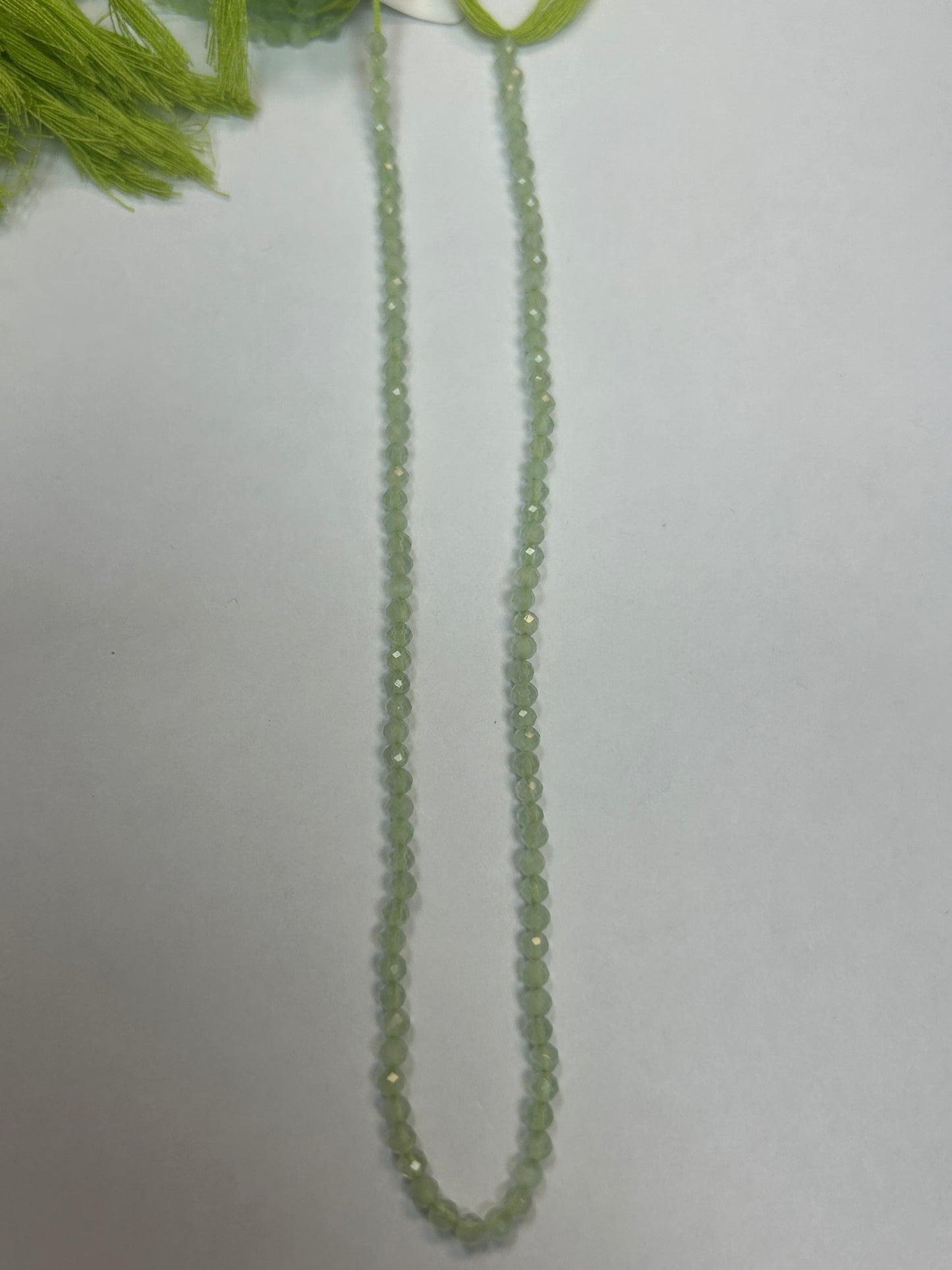 Prehnite Beads Faceted Round 3-4MM