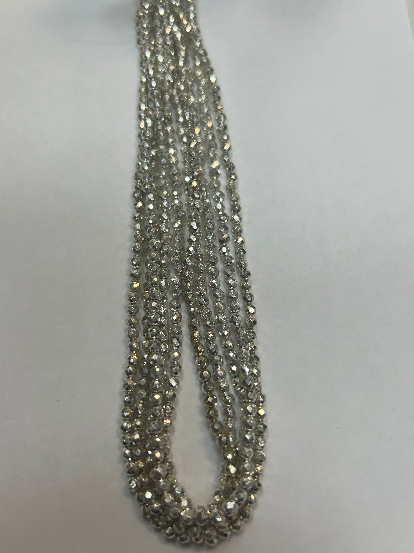 PYRITE COATED ROUND FACETED 3-4MM