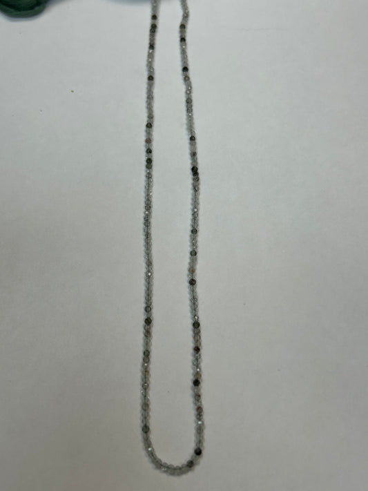 GREEN ROUTILATED QUARTZ ROUND FACETED 2-3mm