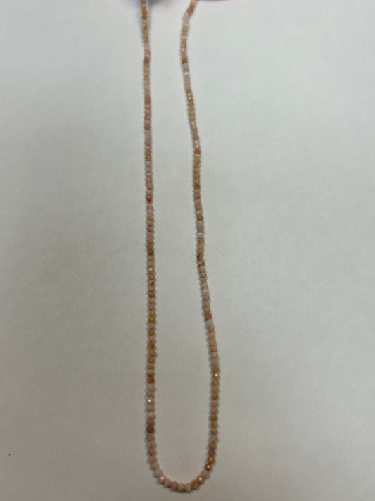 Opal, PINK OPAL ROUND FACETED 2-3mm