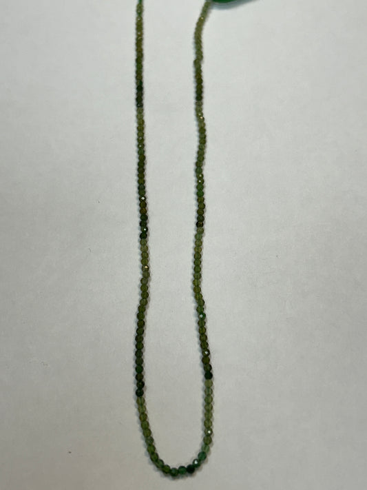 Tourmaline, GREEN TOURMALINE ROUND FACETED 2-3mm