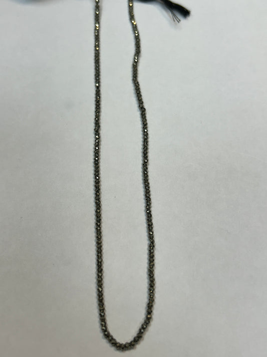 PYRITE ROUND FACETED 2-3mm