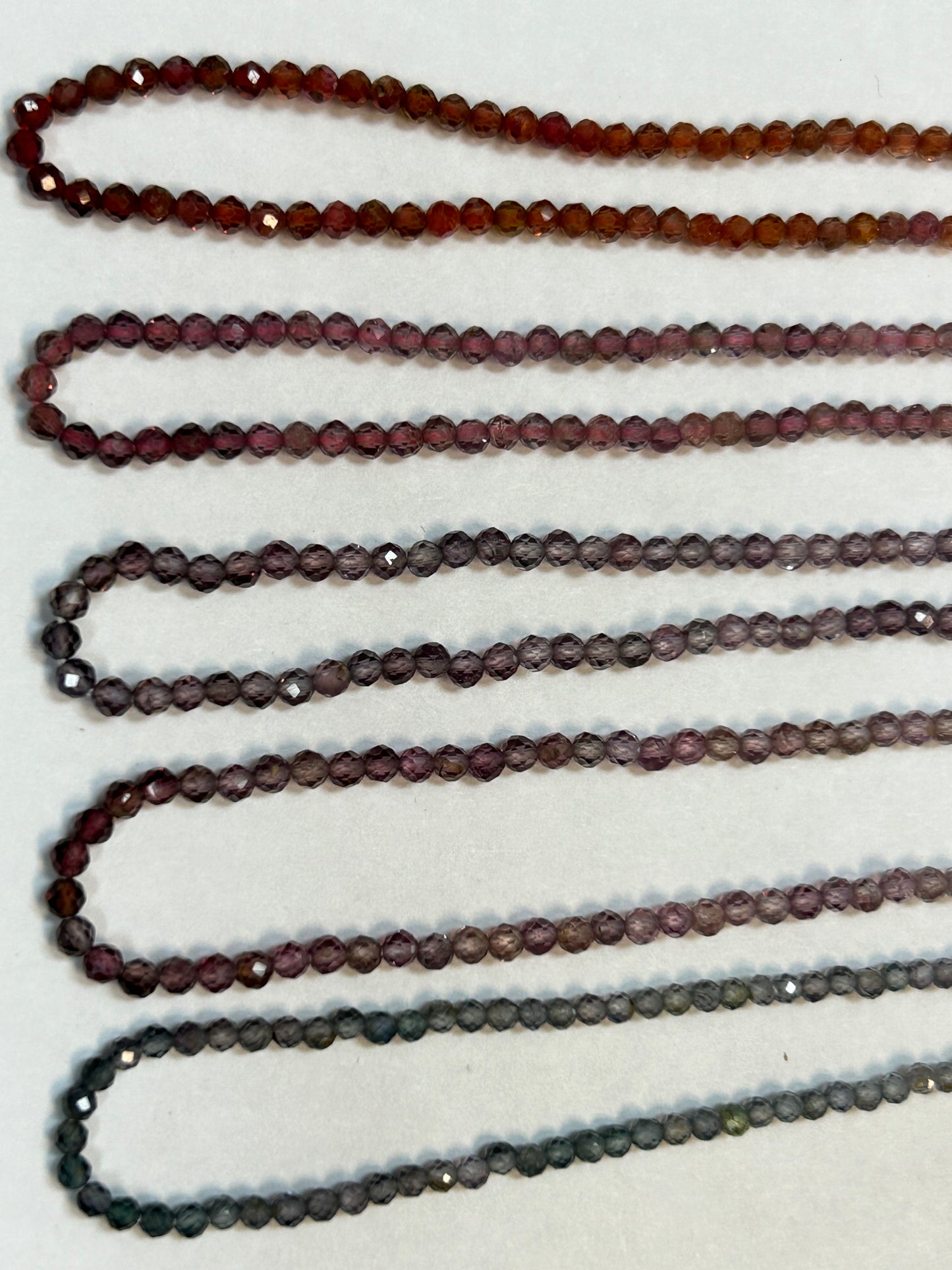 MULTI COLOR SPINEL ROUND FACETED 2-3MM