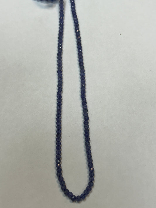 TANZANITE ROUND FACETED 3-4MM