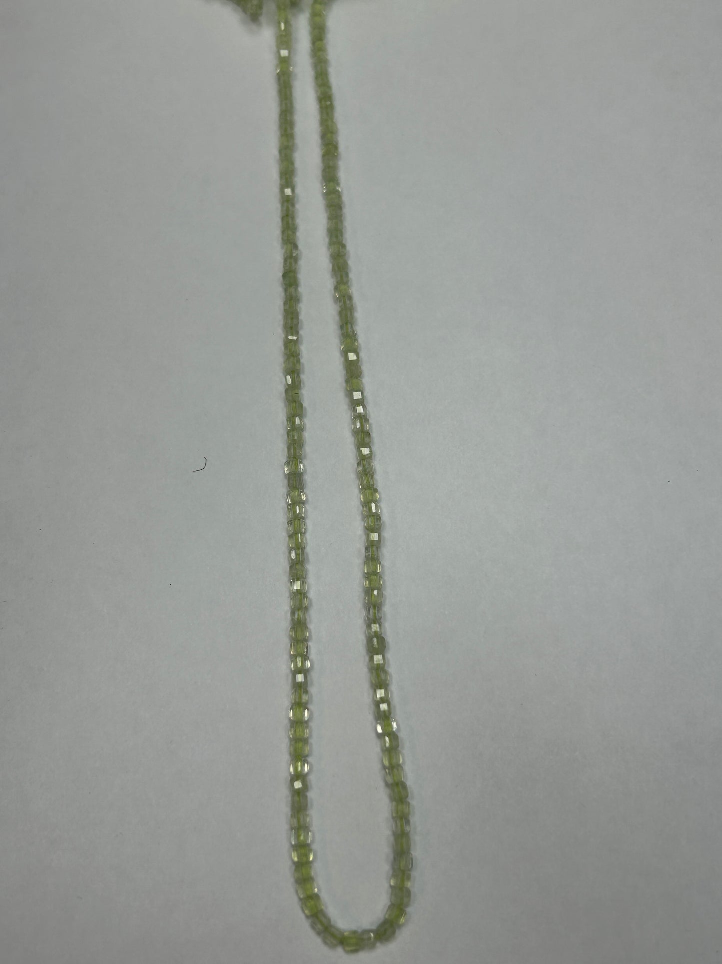 Prehnite Faceted Square, Prehnite faceted box, faceted cube.