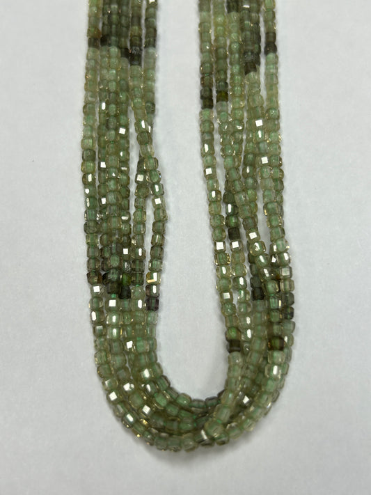 Zircon, Multi Zircon Faceted Square, Natural Zircon faceted box, faceted cube.