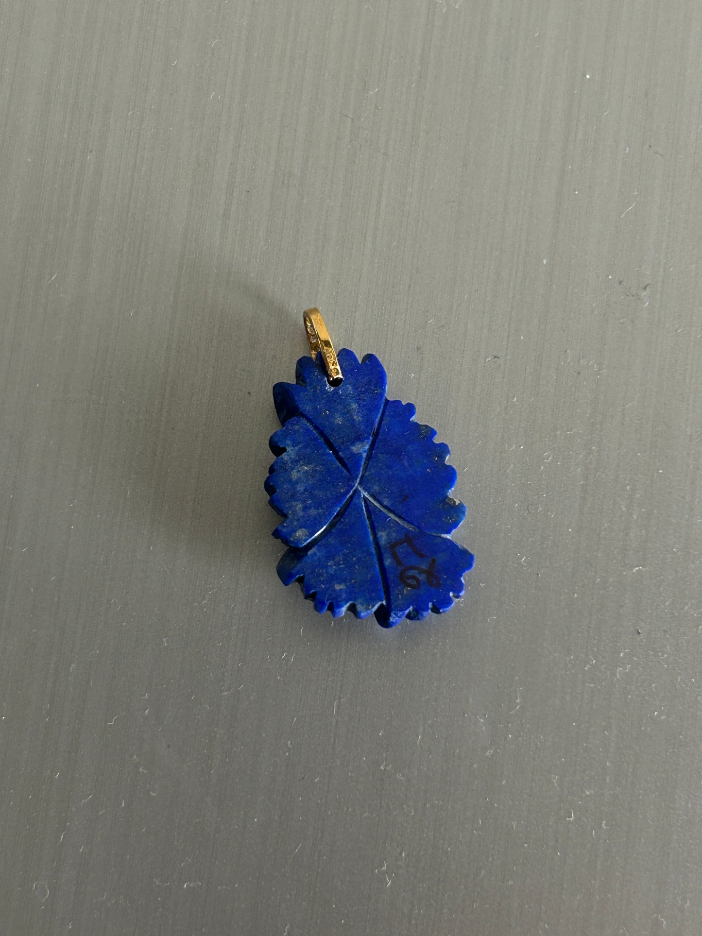 Lapis 14k Solid Gold Diamond Pendants