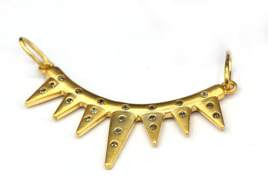 Art 14k Solid Gold Diamond Pendants.