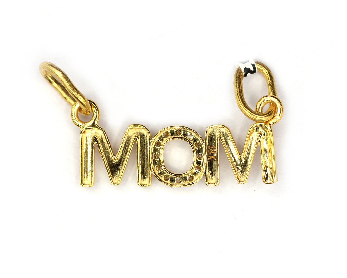 Mom 14k Solid Gold Diamond Pendants.