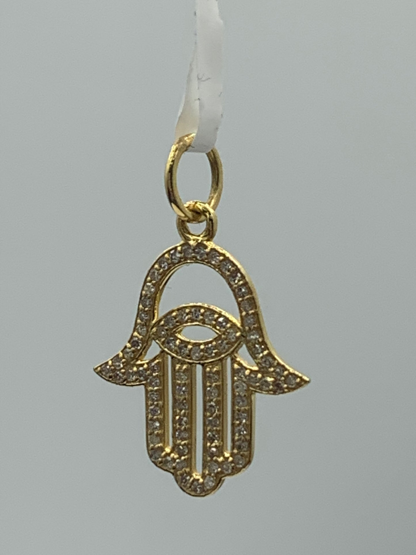 14k Solid Gold Diamond Hamsa Hand
