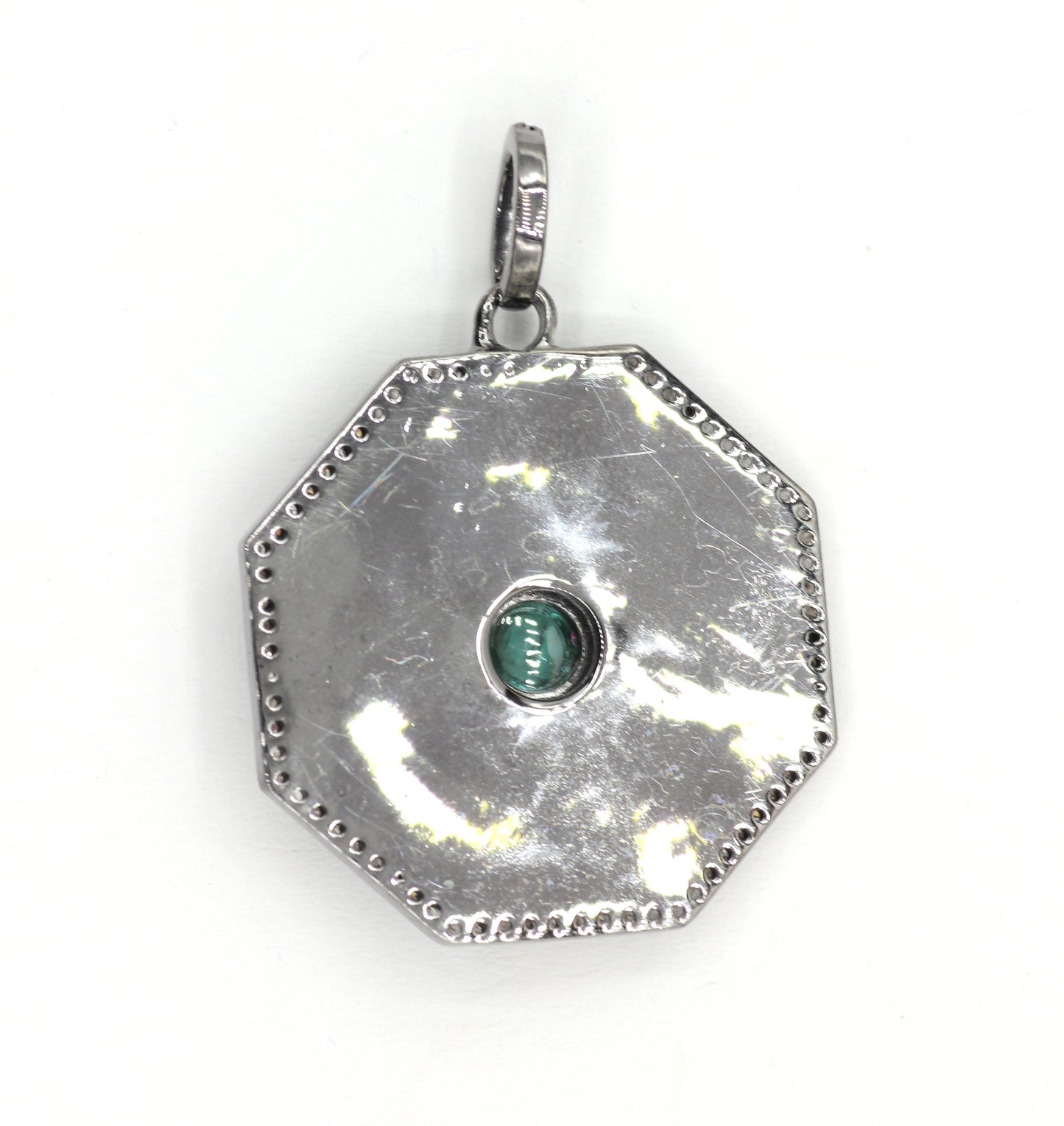Hexagon Pave Diamond Pendant