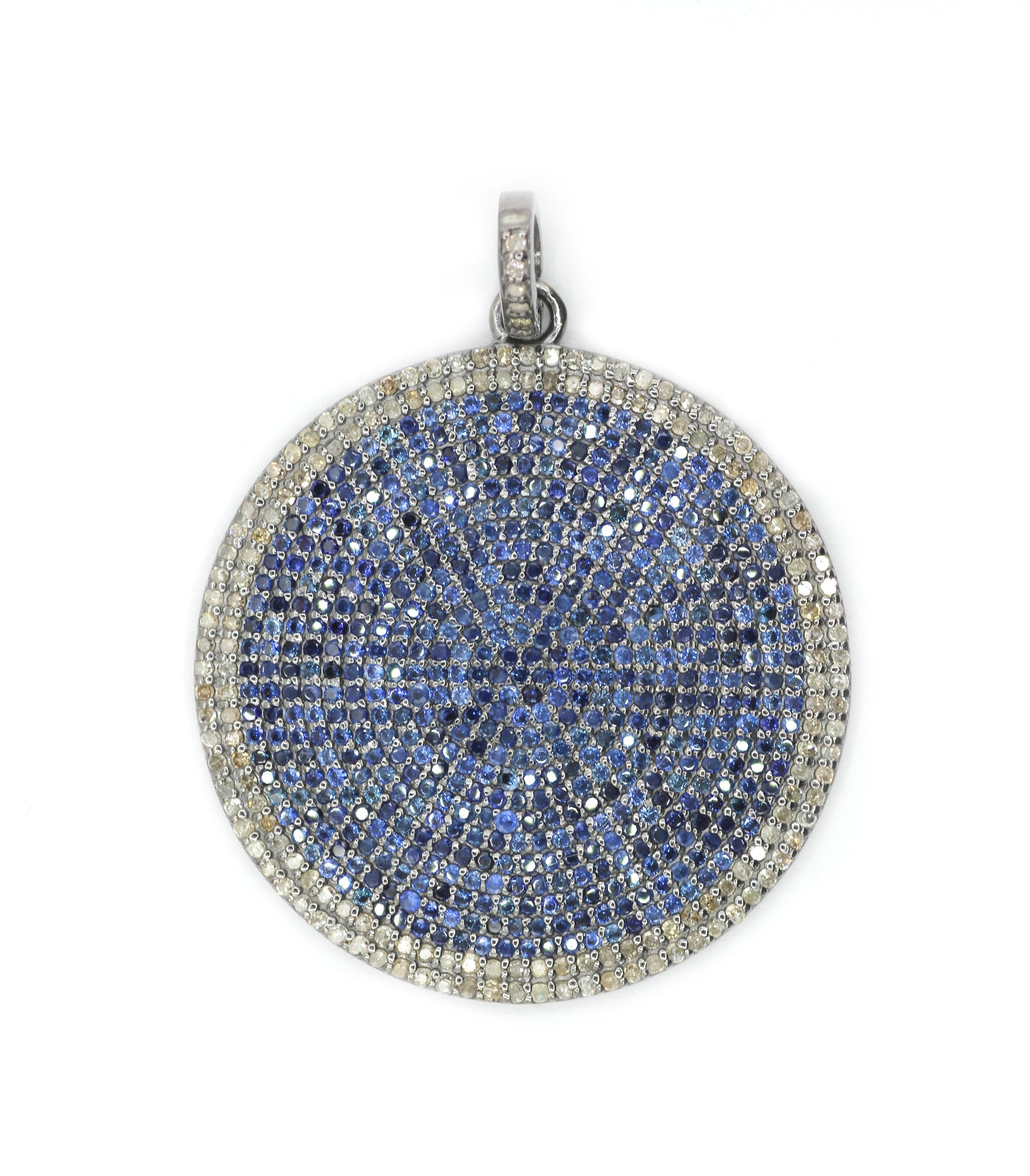 Round Pave Diamond Pendant
