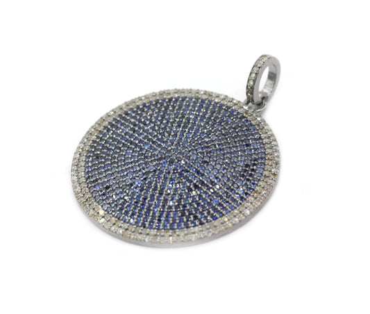 Round Pave Diamond Pendant