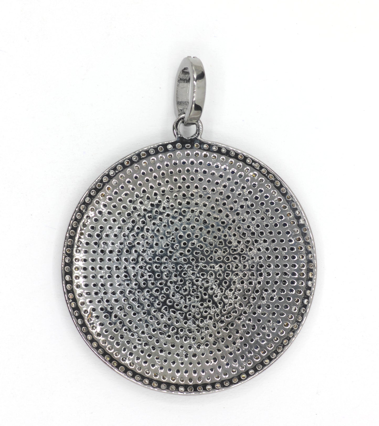 Round Pave Diamond Pendant