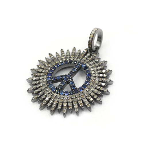 Peace Pave Diamond Pendant