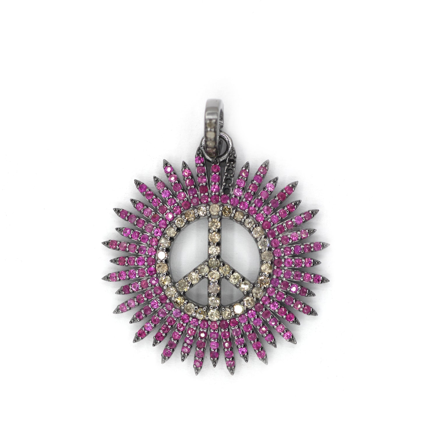 Peace Pave Diamond Pendant