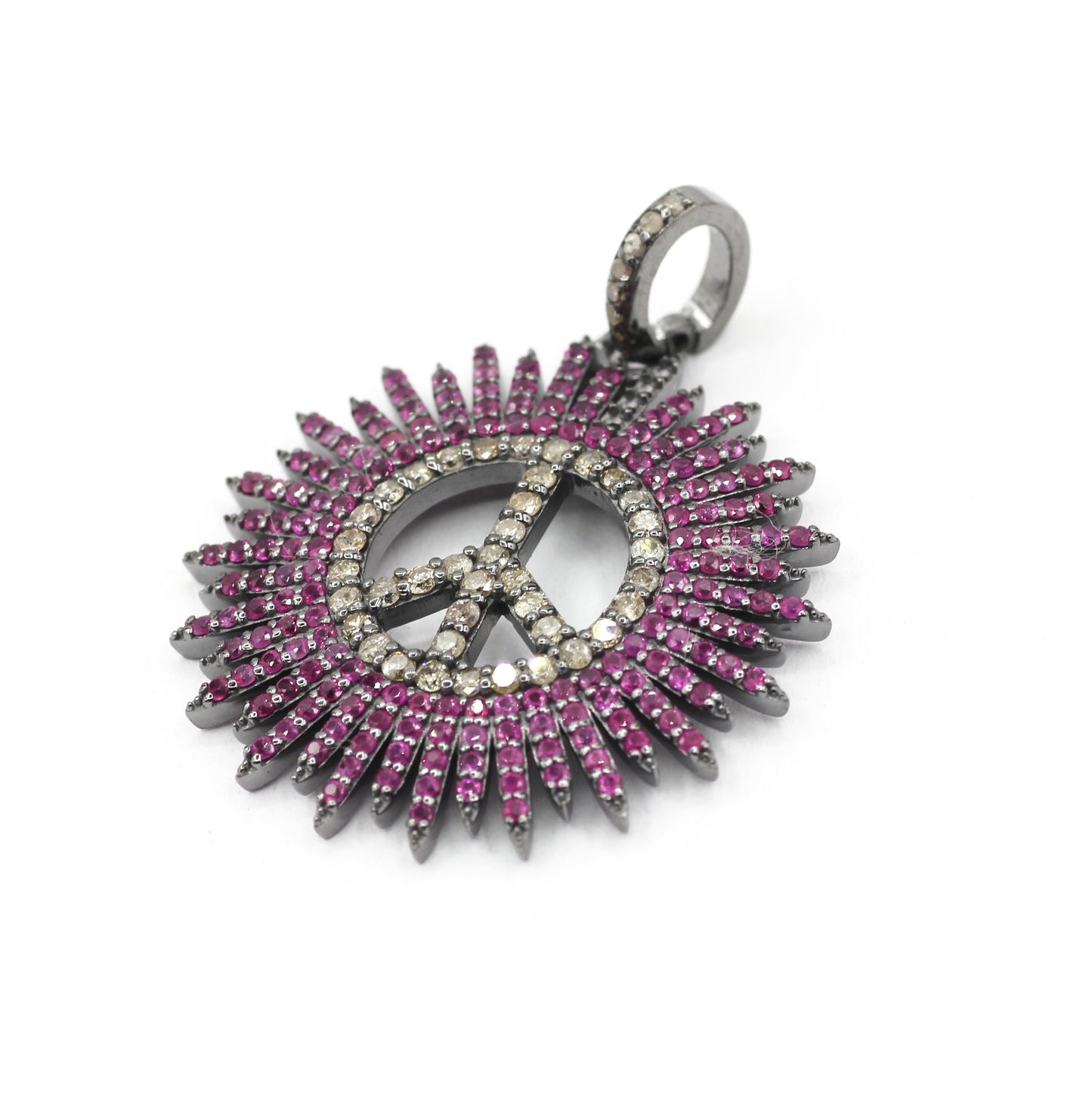 Peace Pave Diamond Pendant