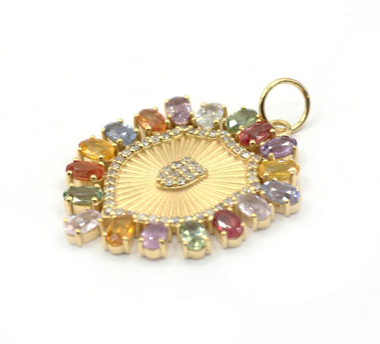 14k Solid Gold Diamond Pendants.