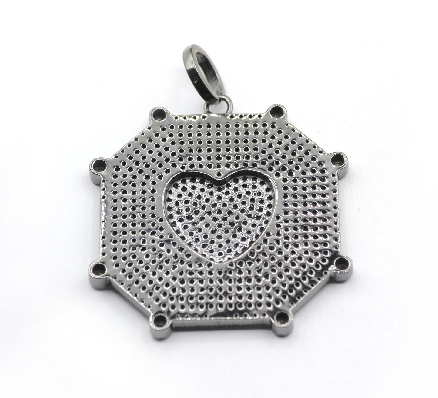 Hexagon Pave Diamond Pendant