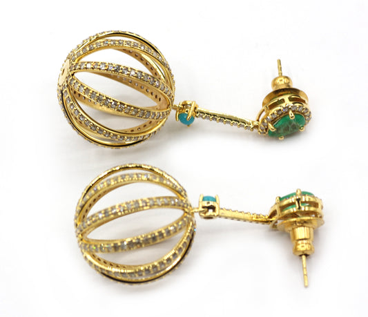 14k Solid Gold Diamond Earring