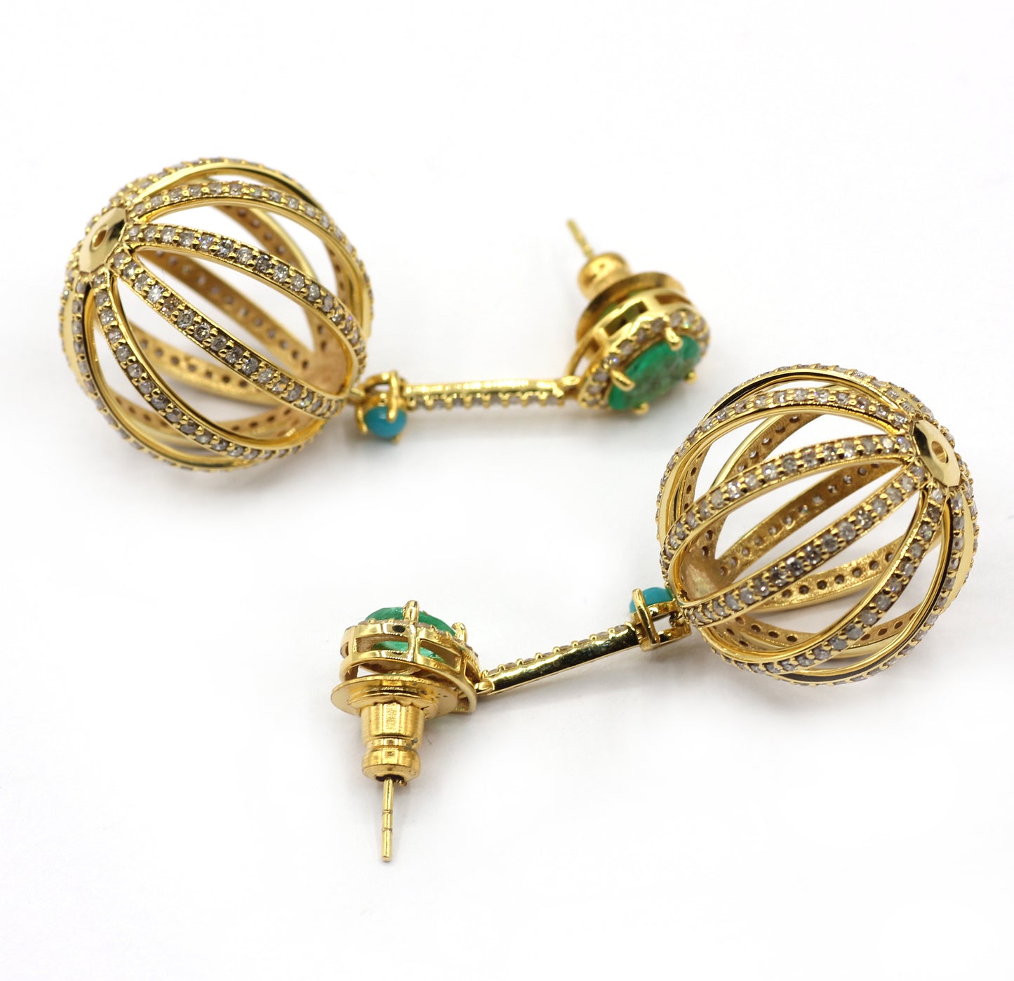 14k Solid Gold Diamond Earring