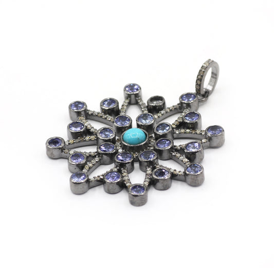 Star Pave Diamond Pendant