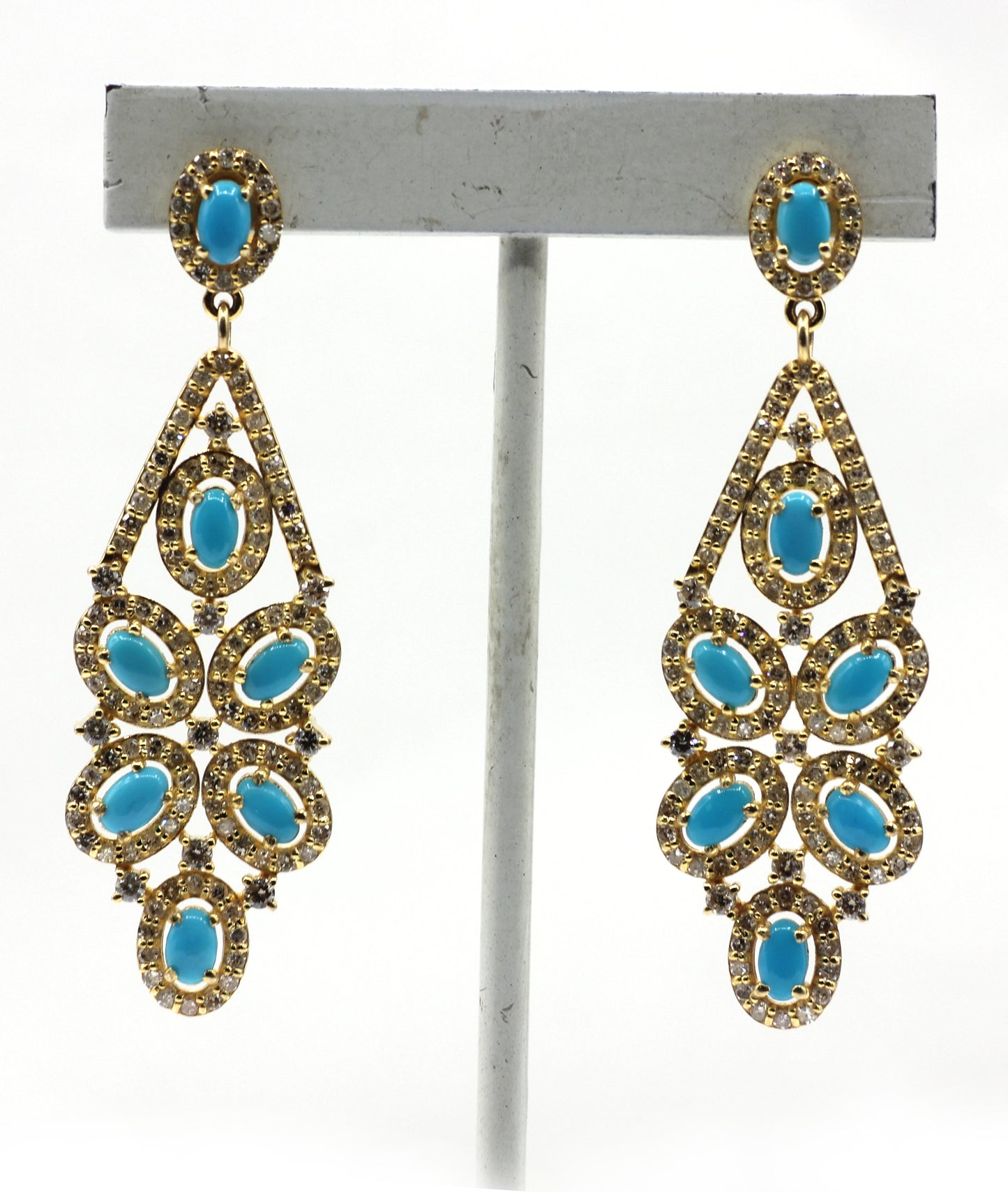 14k Solid Gold Diamond Earring